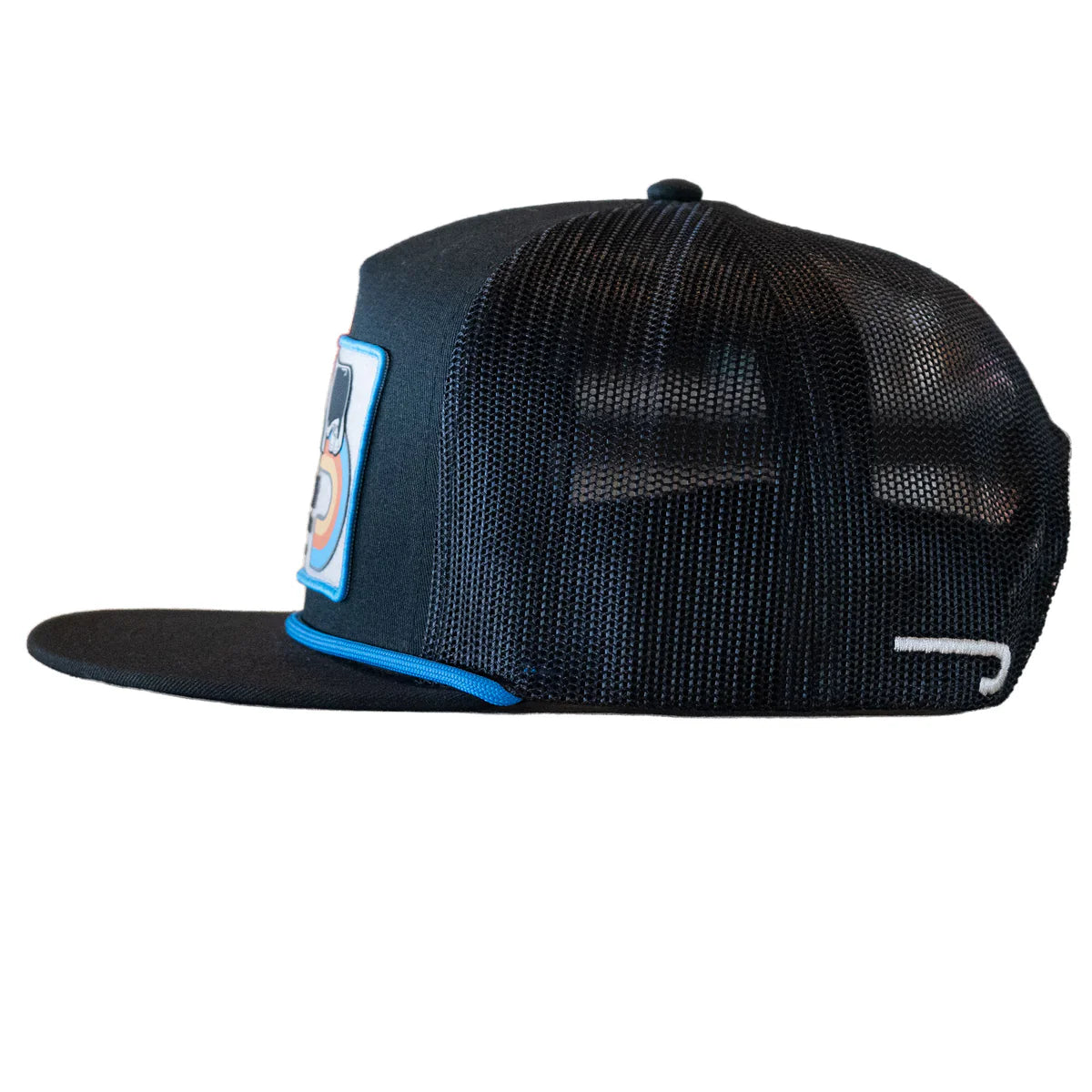 Lazy J Ranchwear Black Van Horn Classic Rope Trucker Hat