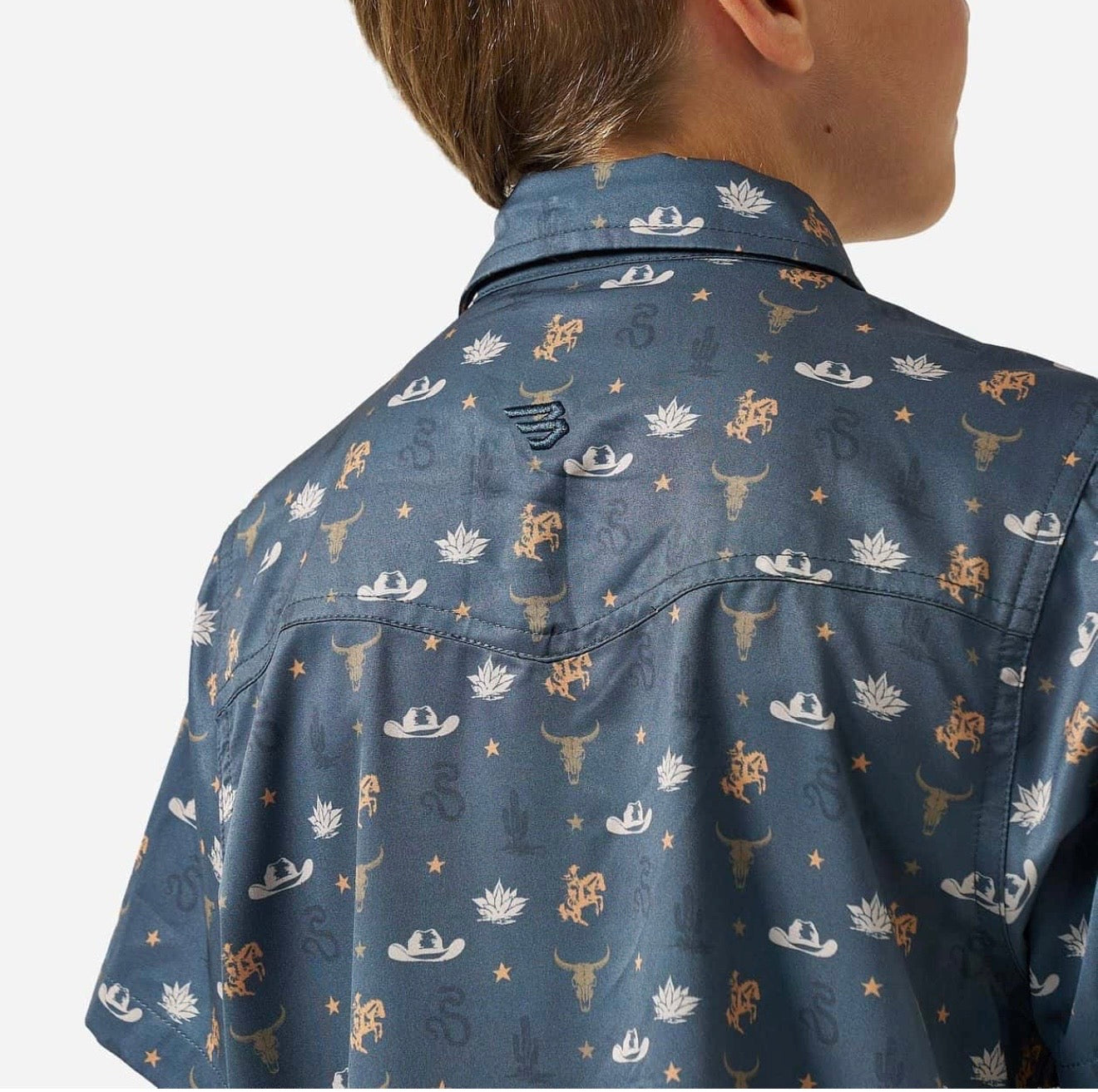 Youth Desert Nights Burlebo Western Performance Shirt with Pearl Snap Tx/Fl