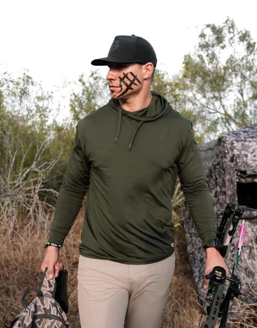 Mallard Green Performance Hoodie With UPF 50 Sun Protection