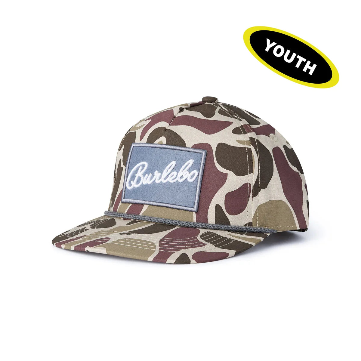 Youth Cap - BURLEBO Grey Patch - Camo Tx