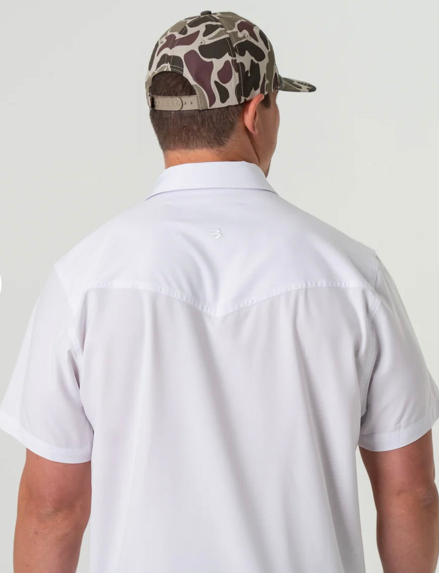 White Performance Western shirt Burlebo