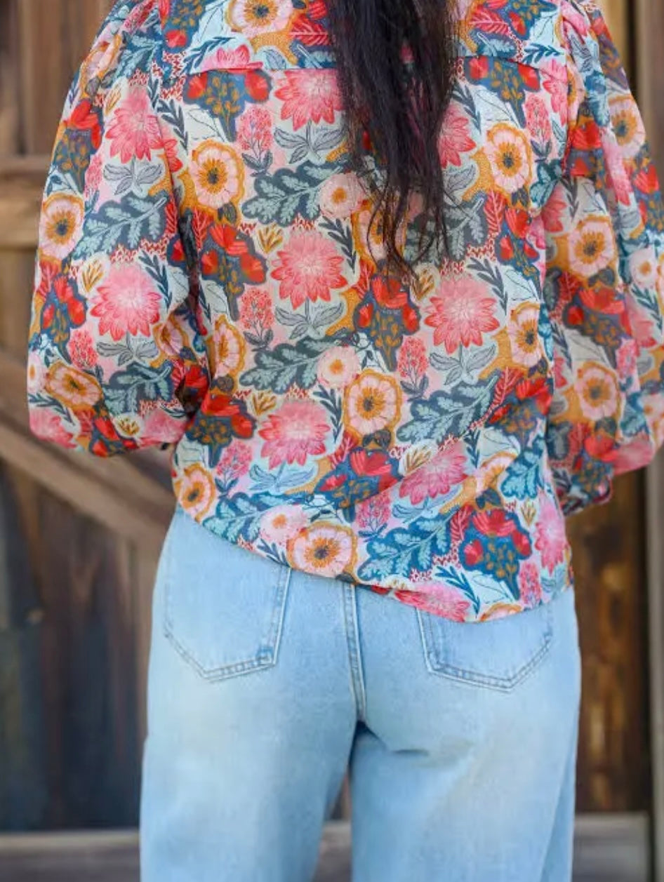 Vintage Sheer Poppie Blouse TH