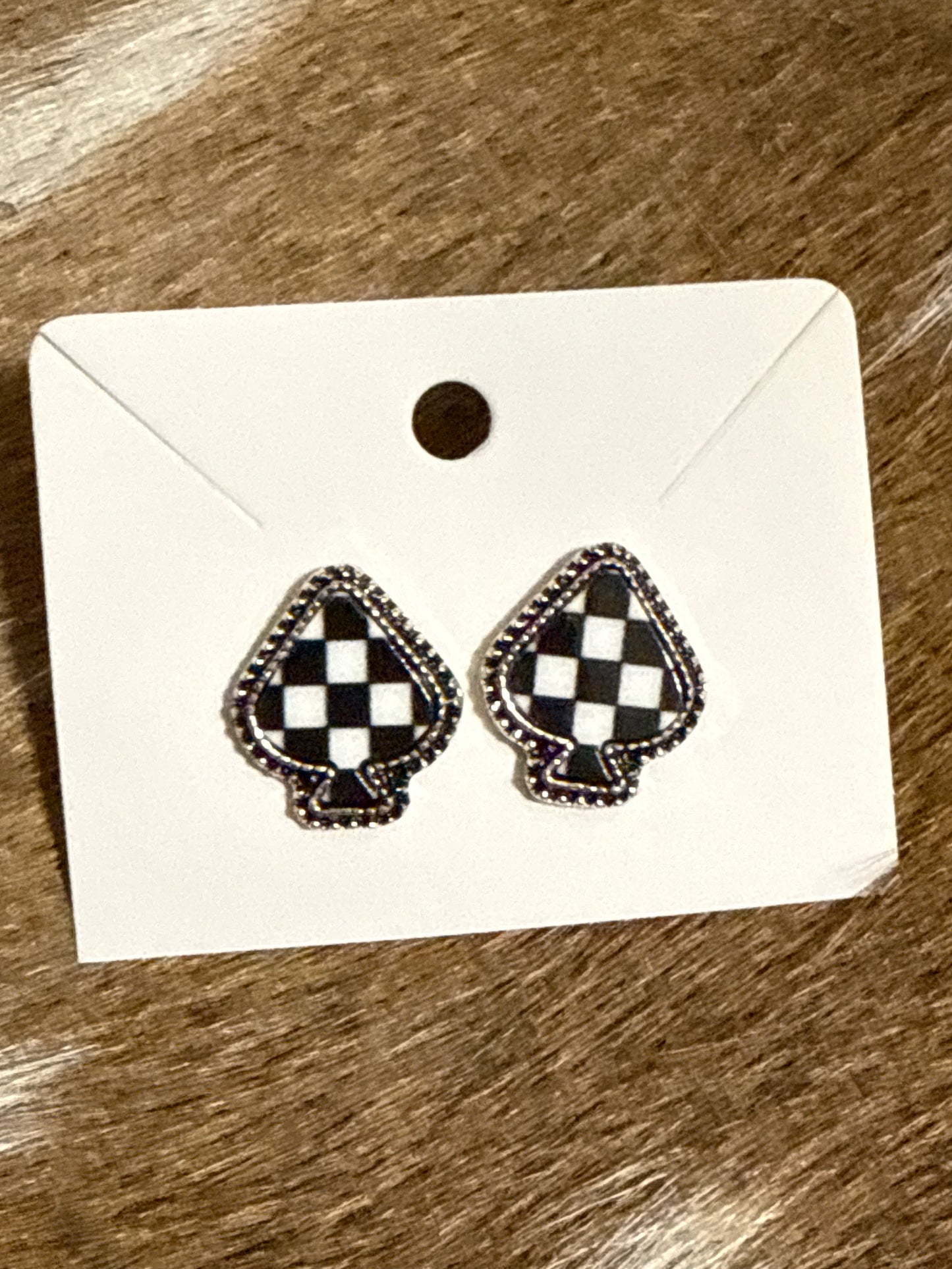 Black & White Checkerboard Earrings