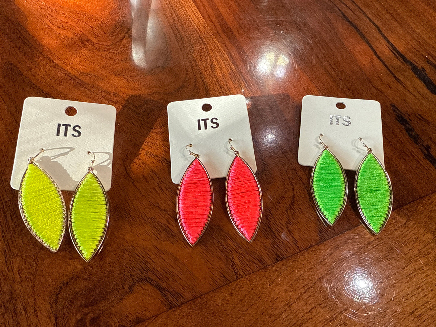 Fluorescent earrings
