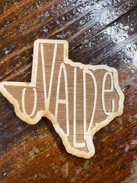Uvalde Texas Wooden Magnet Giftable Memories