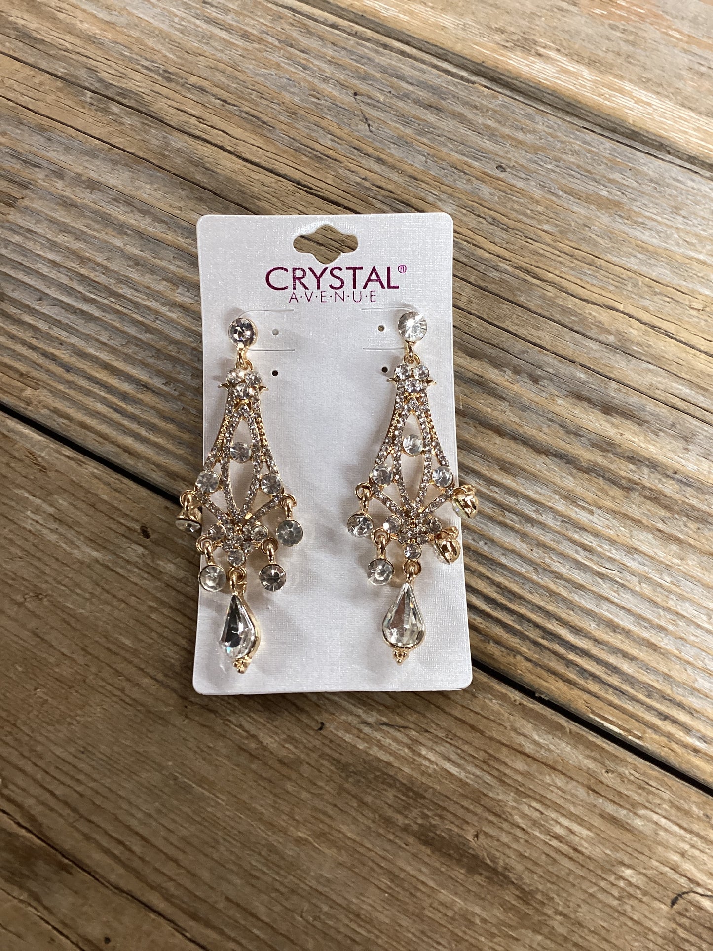 Crystal avenue Crystal almond cut earrings