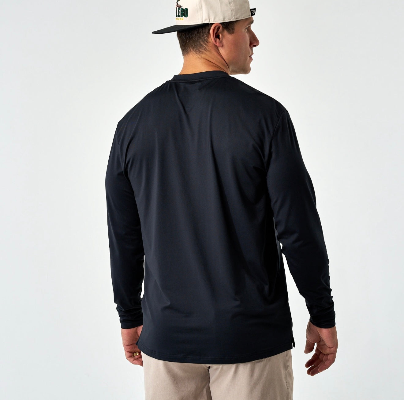 Long Sleeve Midnight Black Go To Tee UPF 50 Protection Burlebo