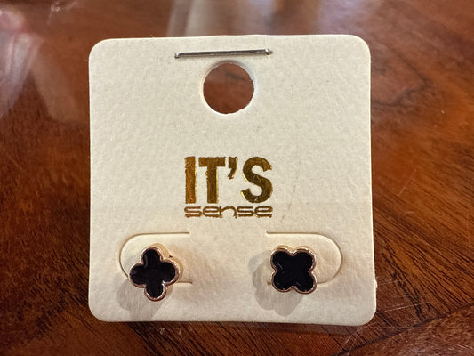 Black stud earrings