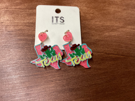 IT’S Sense Pink Texas cactus earrings