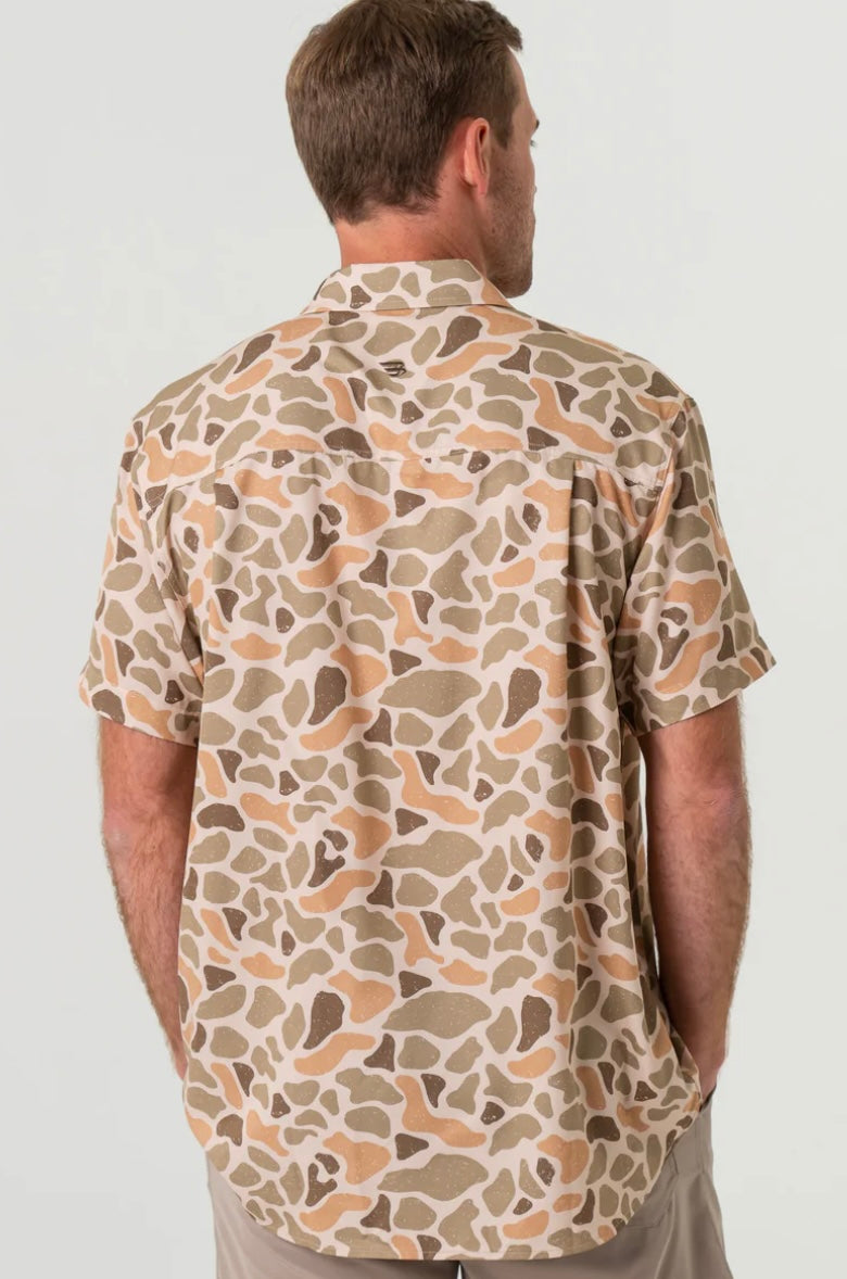 Venado Camo Performance Button Up Shirt Burlebo
