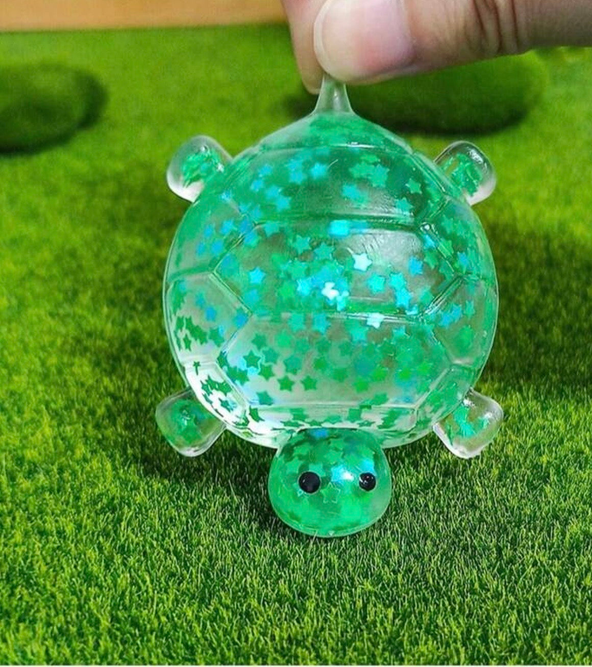 Small Squishy Turtle with Glitter