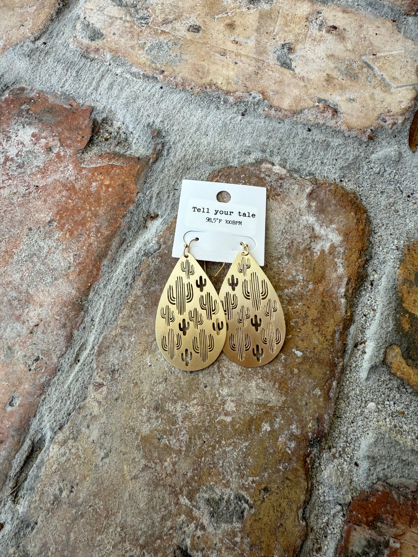 Tell your Tale Cactus drop earrings