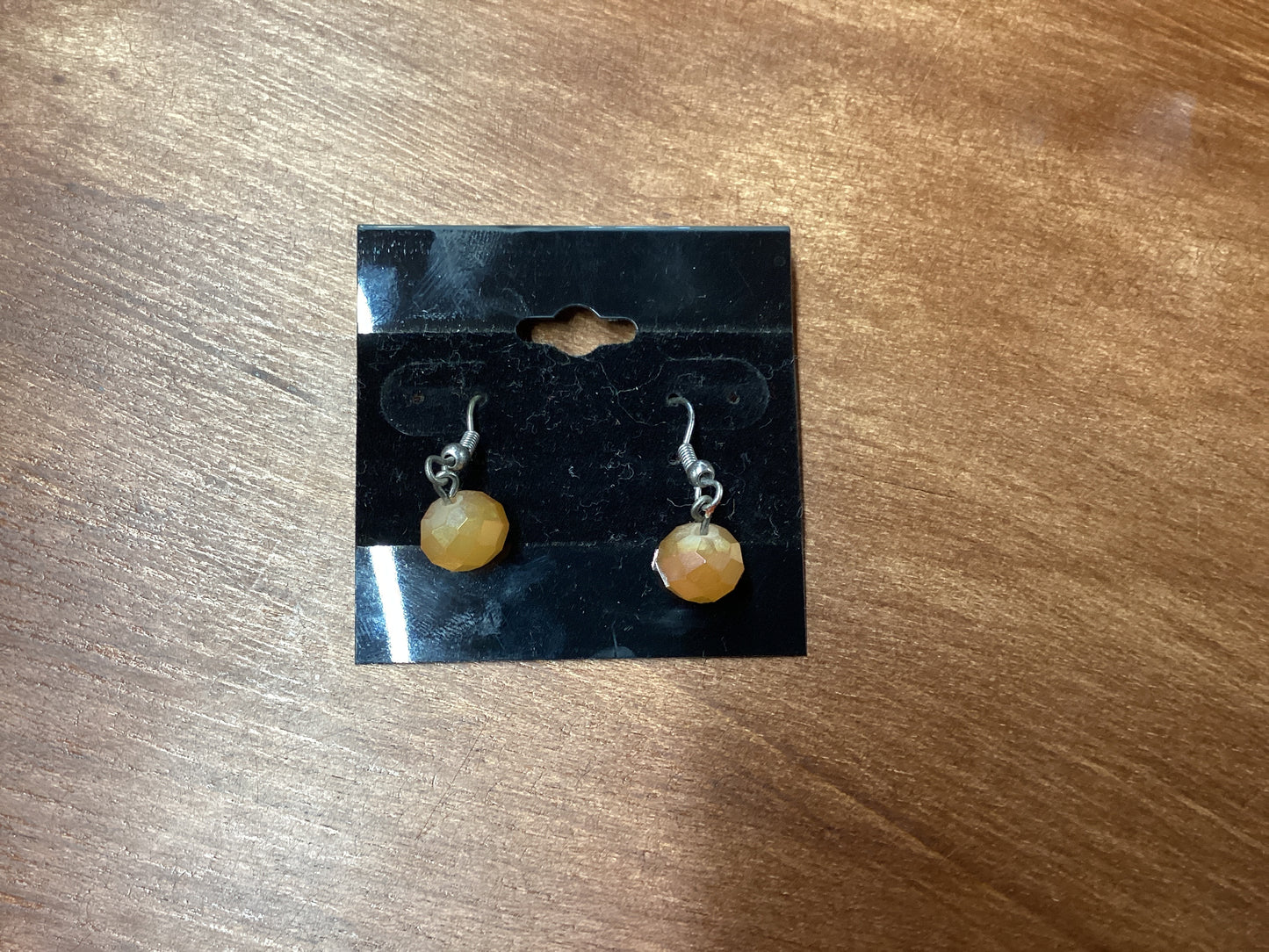 Faceted bead dangle earrings