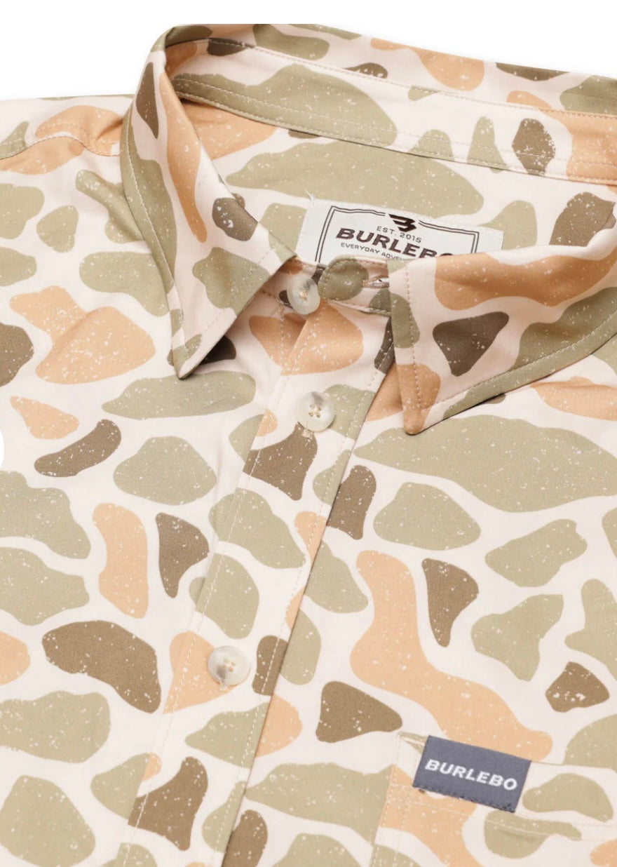 Venado Camo Performance Button Up Shirt Burlebo