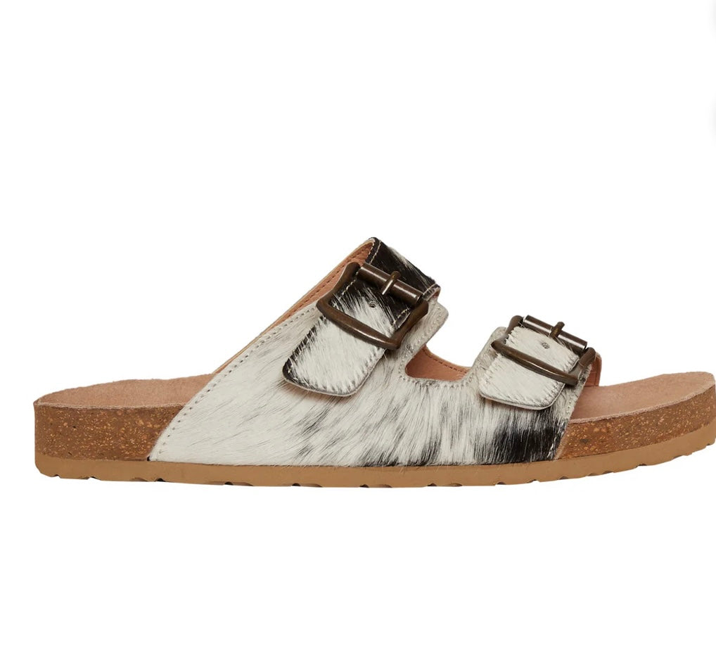 Lazy Days Myra Cowhide Sandals Black