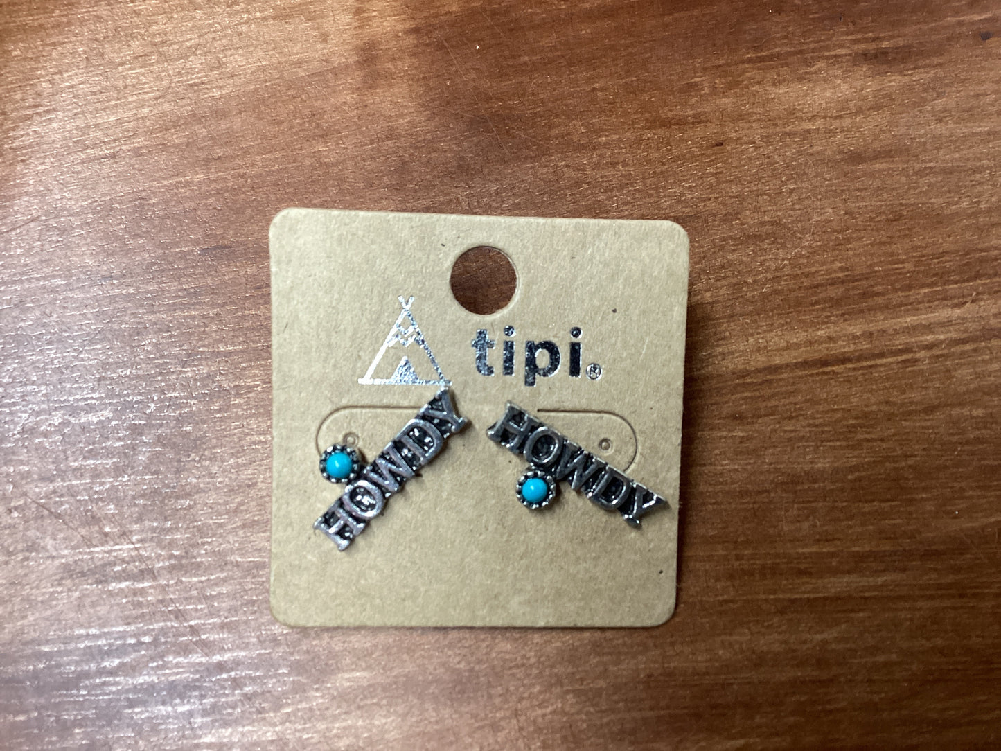 Silver howdy earrings