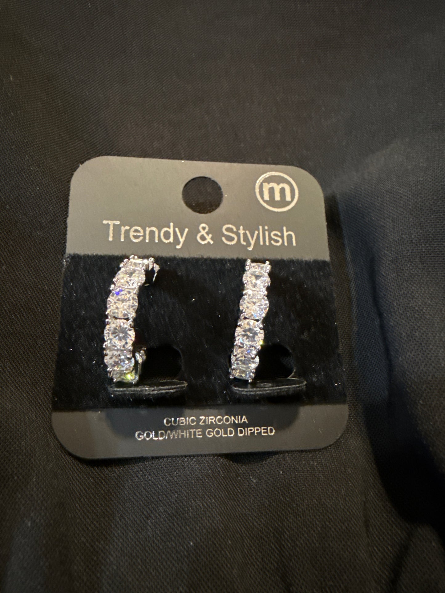 Crystal Hoops Trendy& Stylish