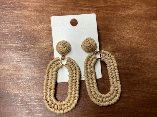 Beige rope earrings