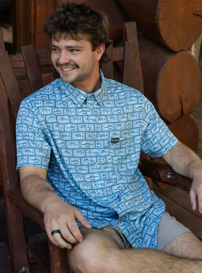 Anglers Choice Performance Button Up Burlebo