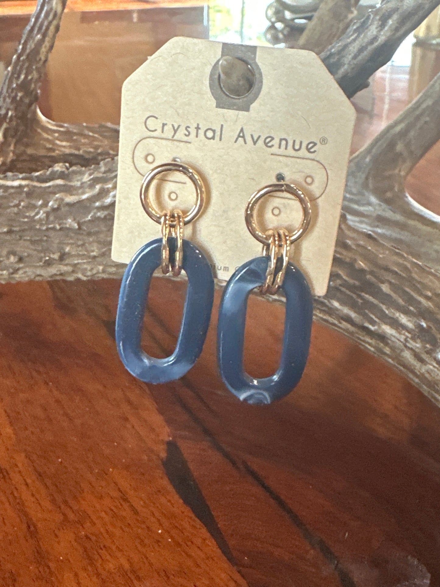 Navy & Gold Loop Dangle