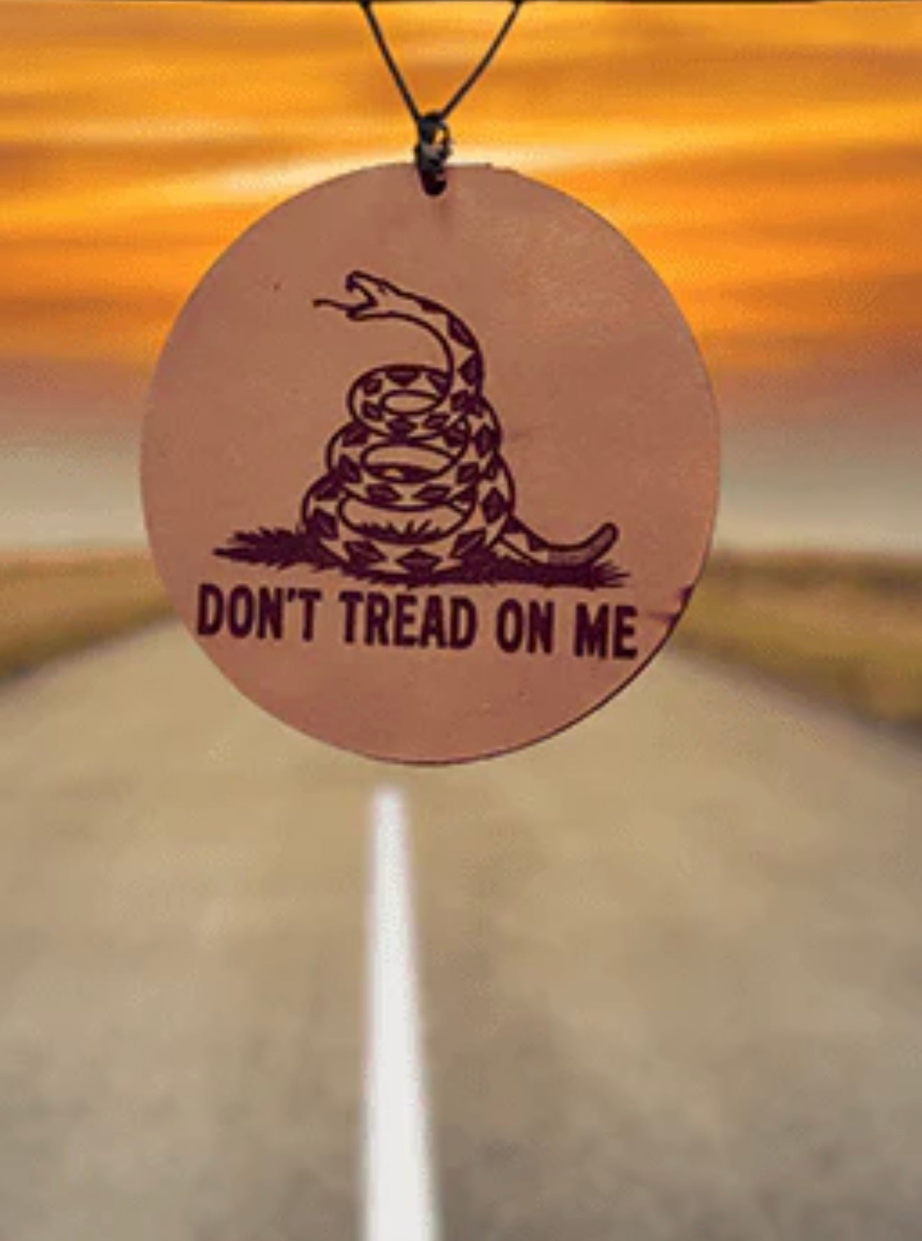 Don’t Tread On Me Leather Car Freshie DRF