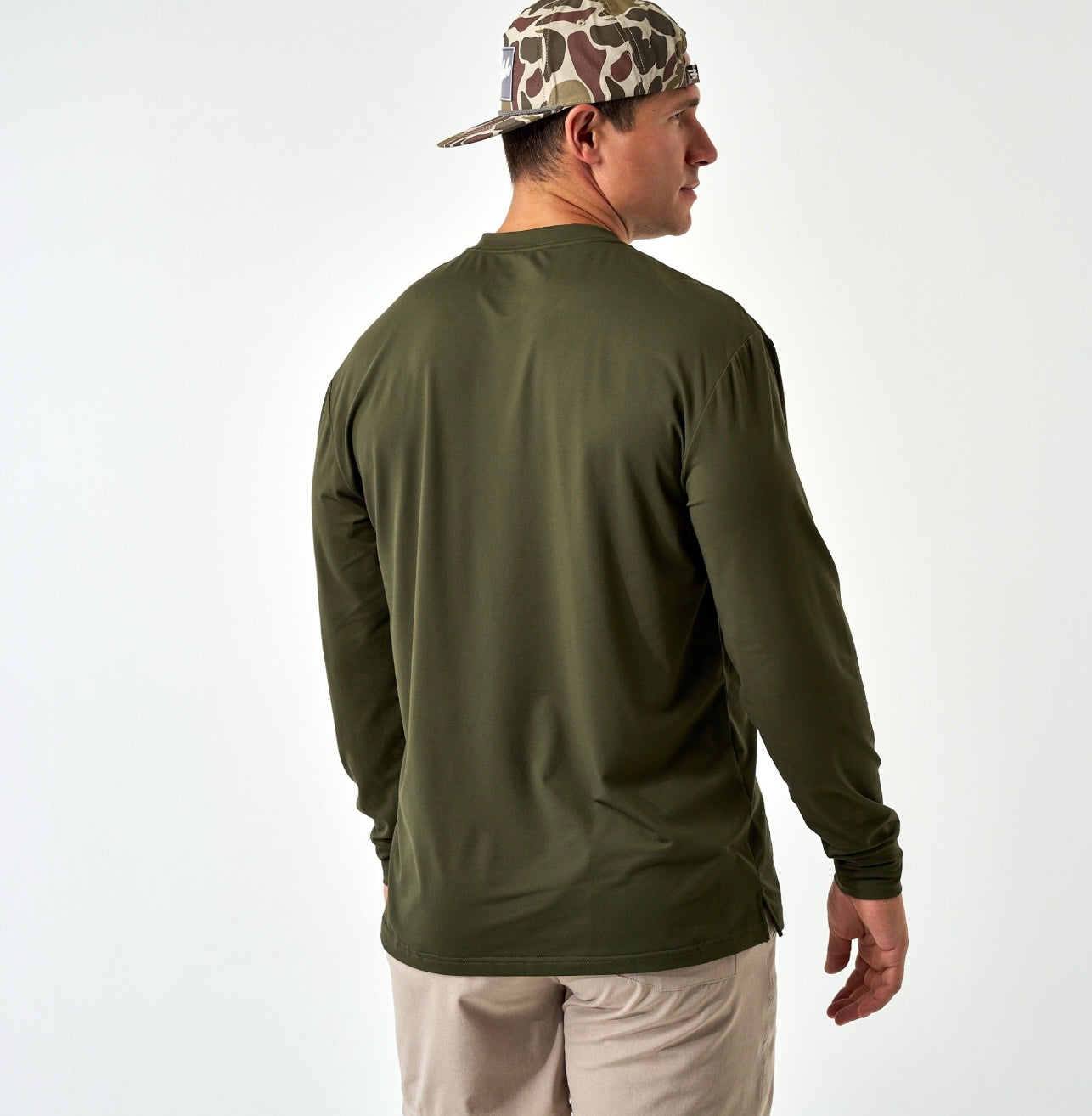 Long Sleeve Mallard Green Go To Tee UPF 50 Protection Burlebo