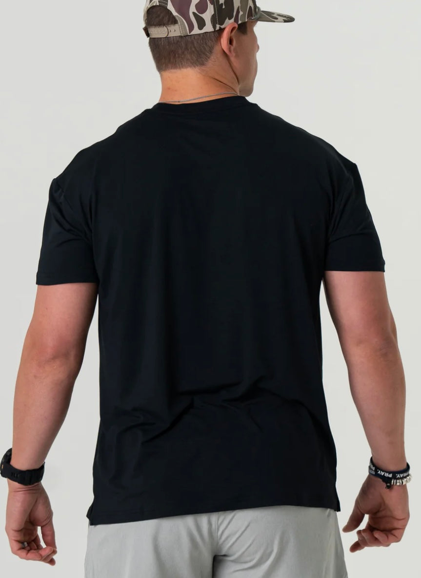 Midnight Black Go To Tee with UPF 50 Sun Protection Burlebo
