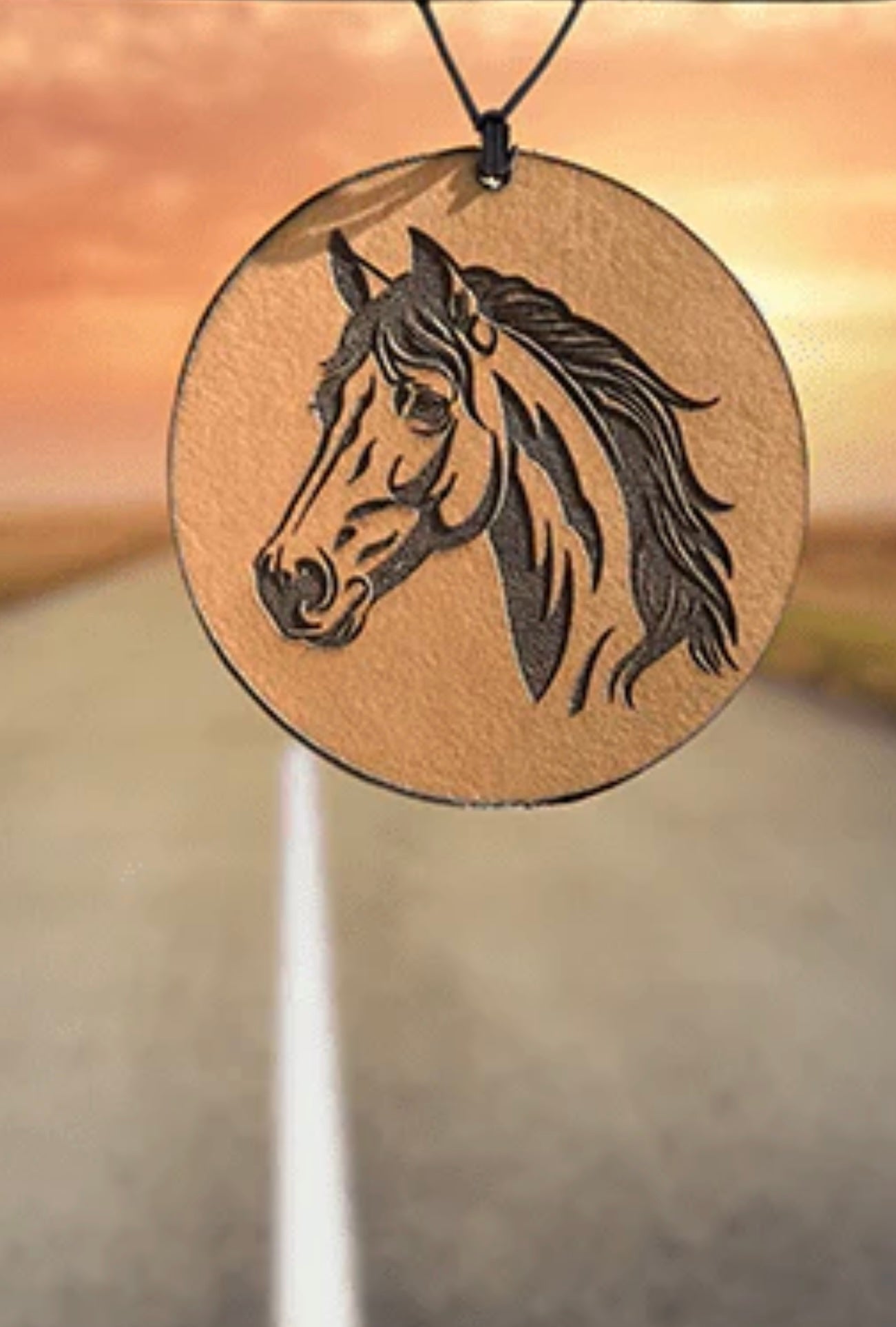 Leather Horse Head Car Freshie DRF