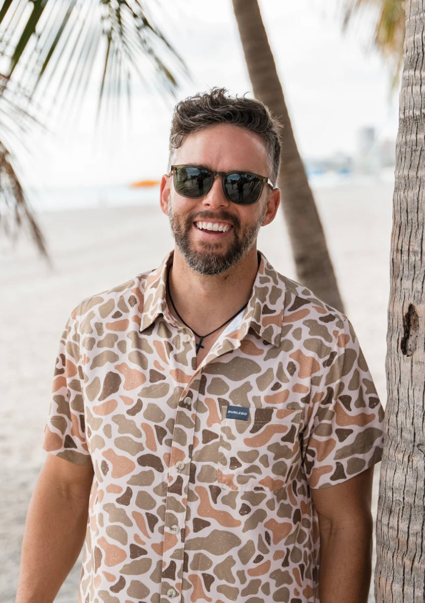 Venado Camo Performance Button Up Shirt Burlebo