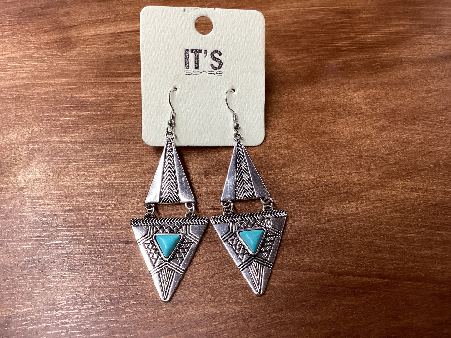 ITS Sense silver turquoise earrings