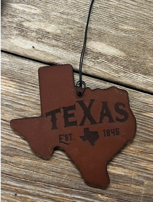 Leather Texas Est 1845 Car Freshie DRF