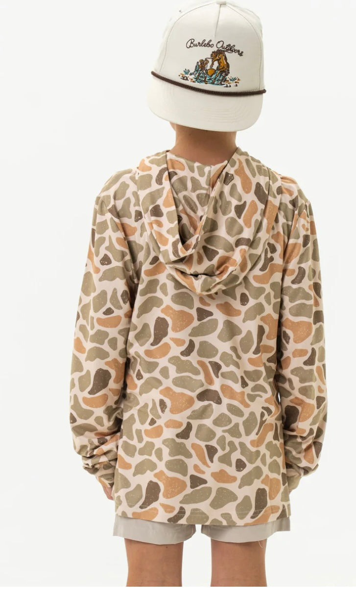 Venado Camo Youth Performance Hoodie With SPF 50 UV Protection Burlebo