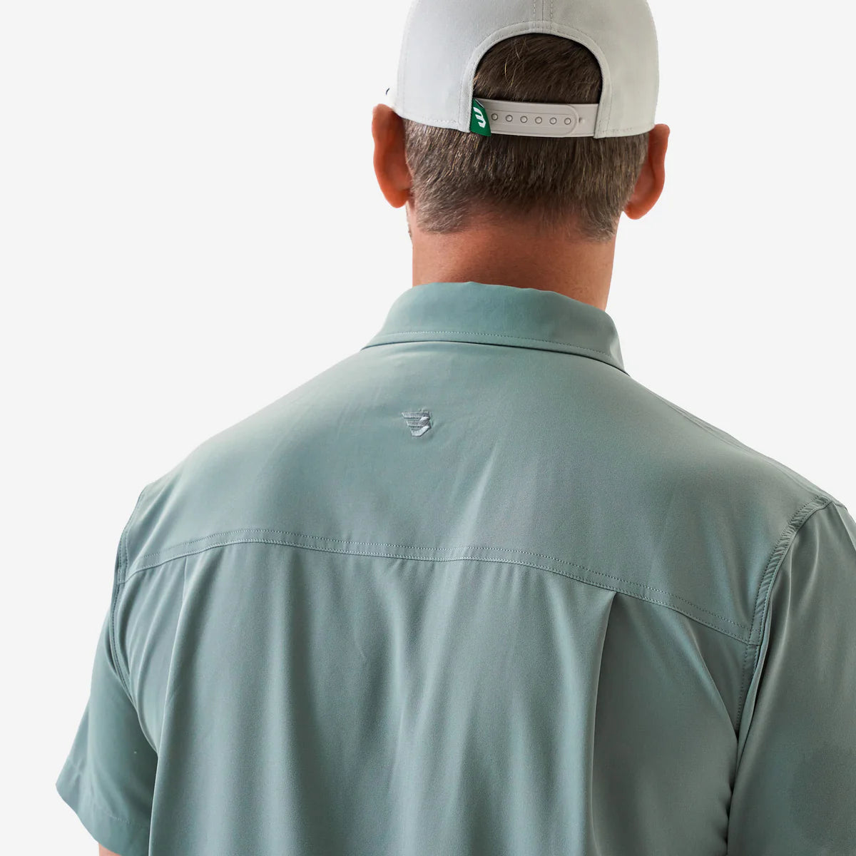 Sage Burlebo Performance Button Up Shirt Tx