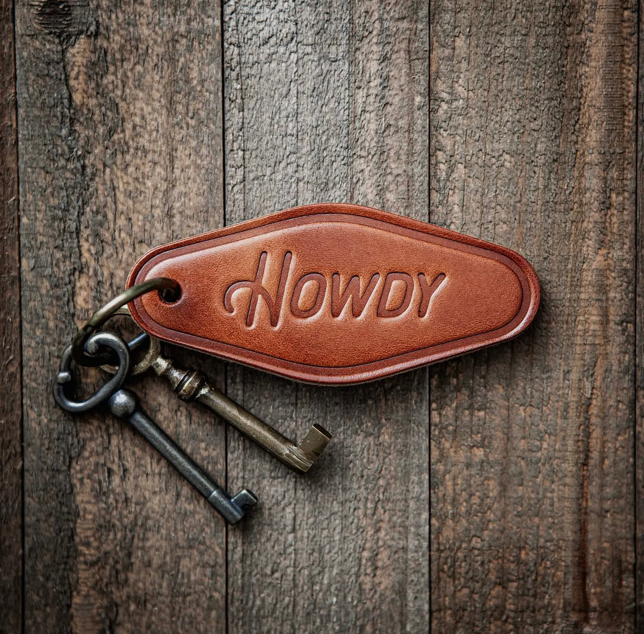 Leather Western Keychain Motel Style Sugarhouse