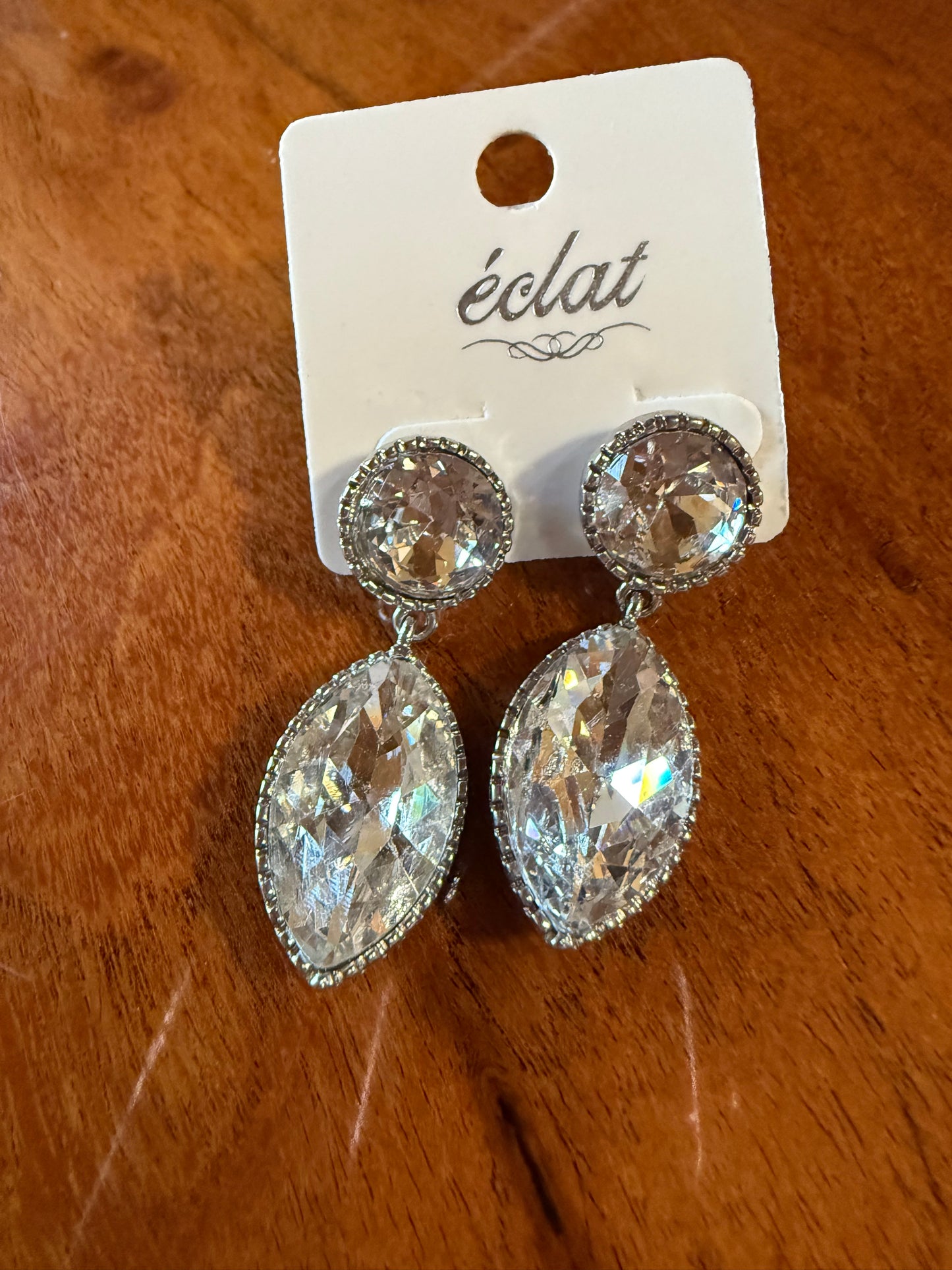 Two Tier silver Bling Earrings