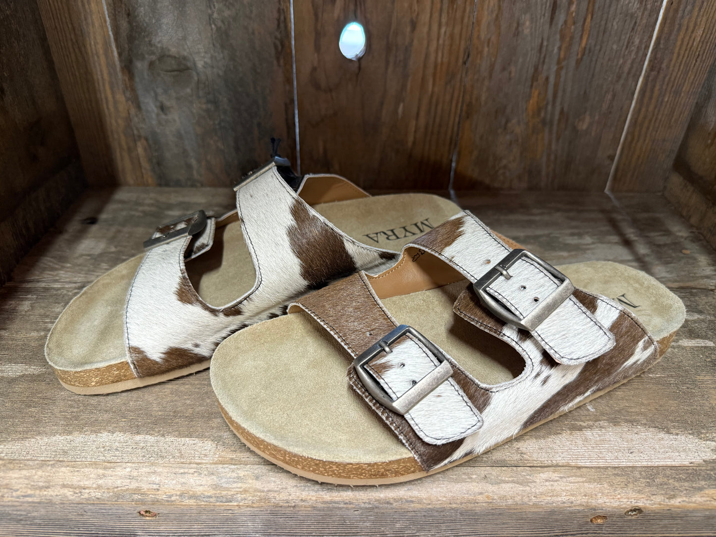 Lazy Days Myra Cowhide Sandals Brown