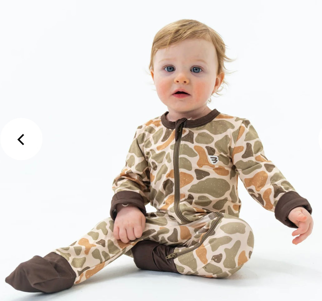 Venado Camo Baby Zip Up Burlebo