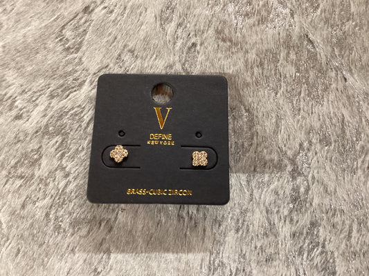 Brass with cubic zircon stud earrings