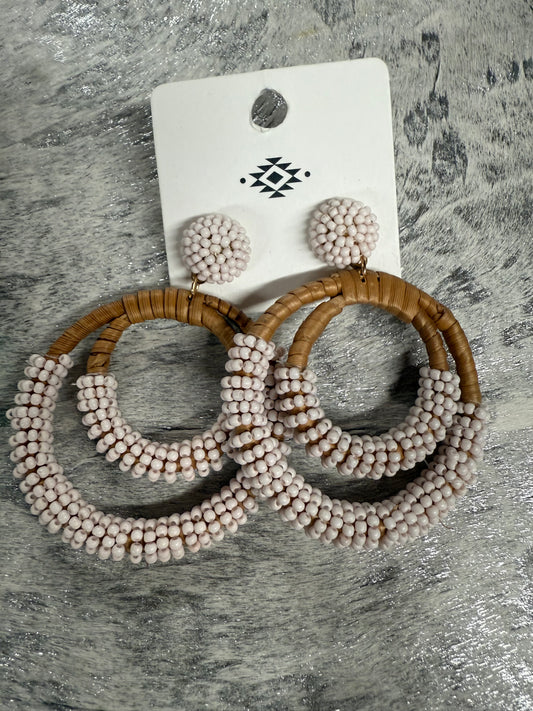 Beaded Whicker Earrings