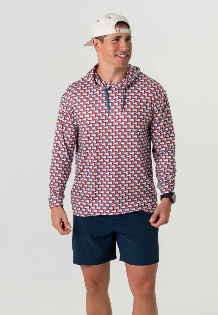 Texas Flags Performance Hoodie With UPF 50 Sun Protection Burlebo