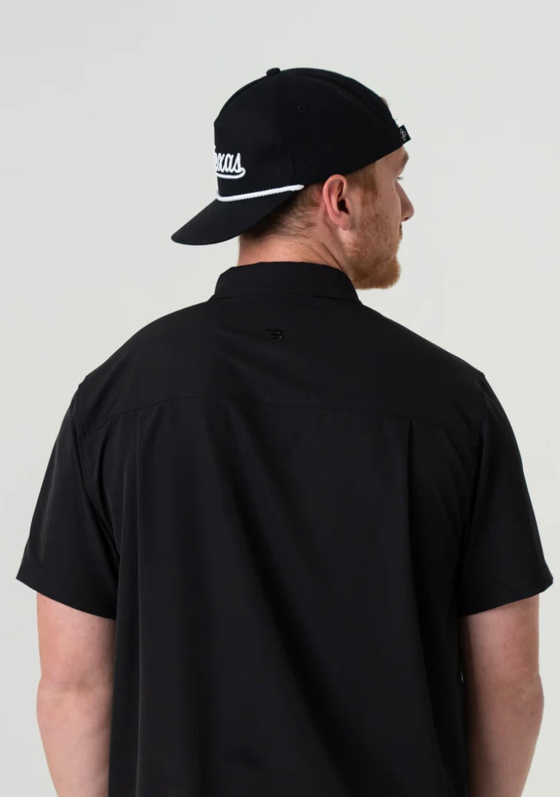 Black Performance Button Up Burlebo