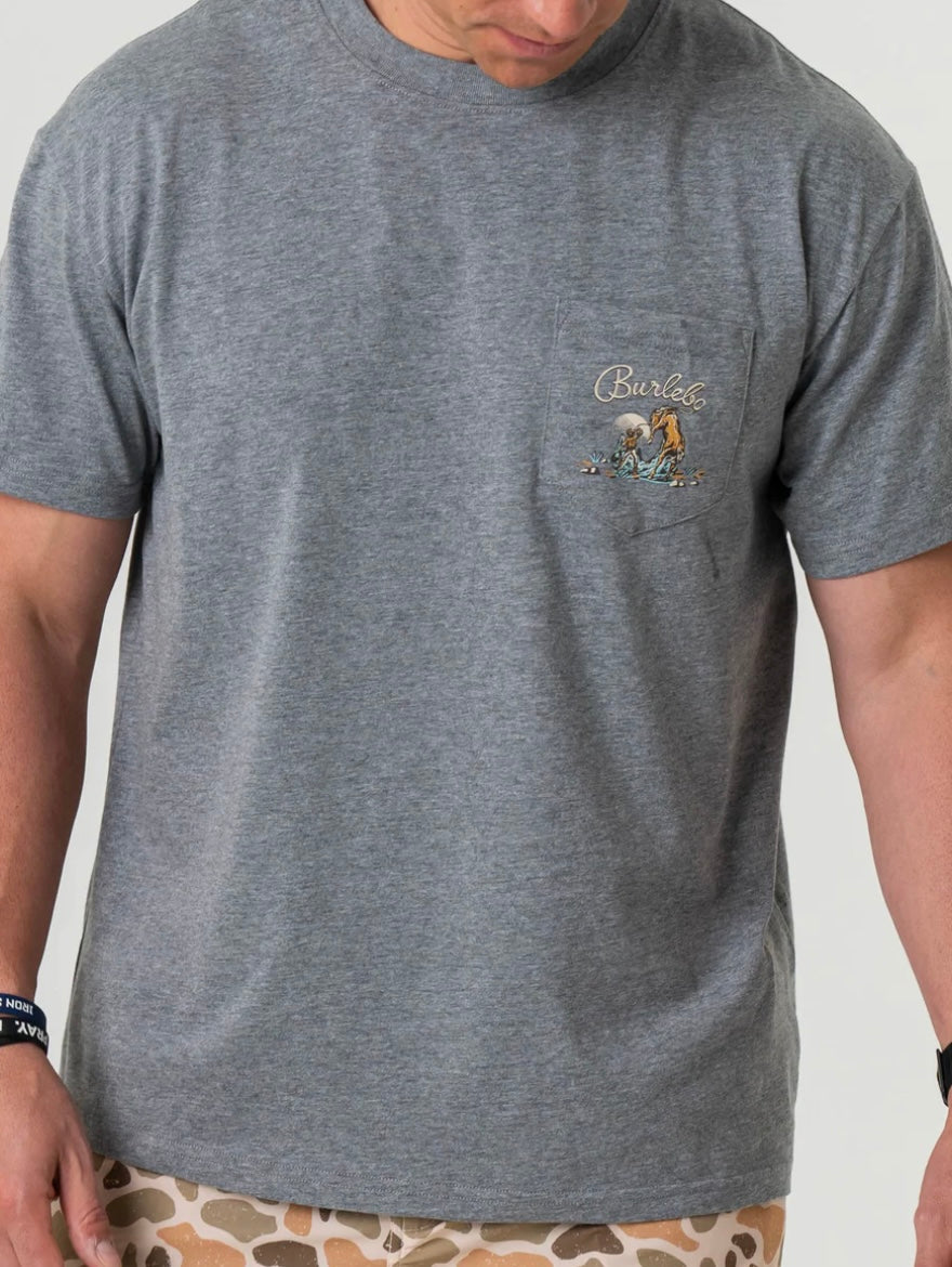Cowboy Up Short Sleeve T Shirt Dark Heather Grey