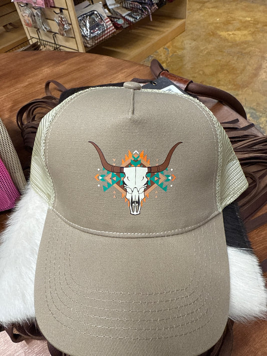 Aztec Longhorn Ball Cap