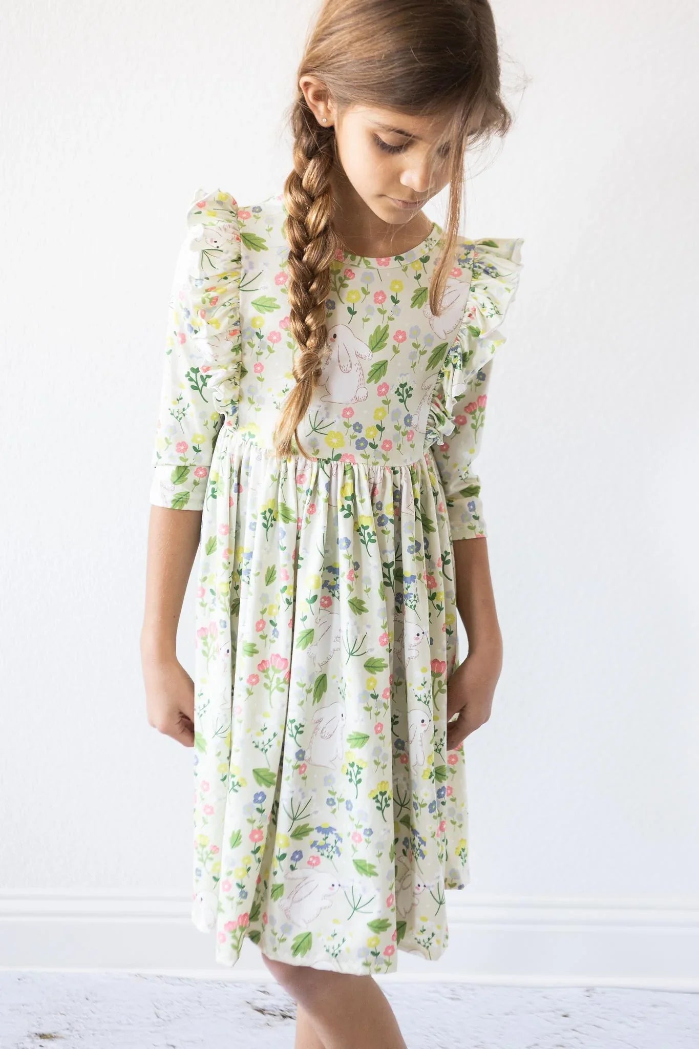 NO BUNNY LIKE YOU RUFFLE TWIRL DRESS: Mila & Rose