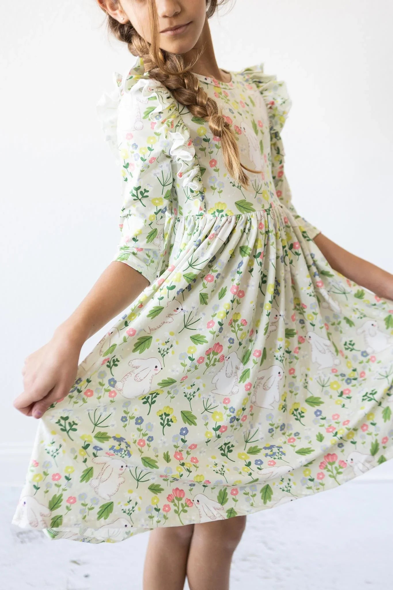 NO BUNNY LIKE YOU RUFFLE TWIRL DRESS: Mila & Rose
