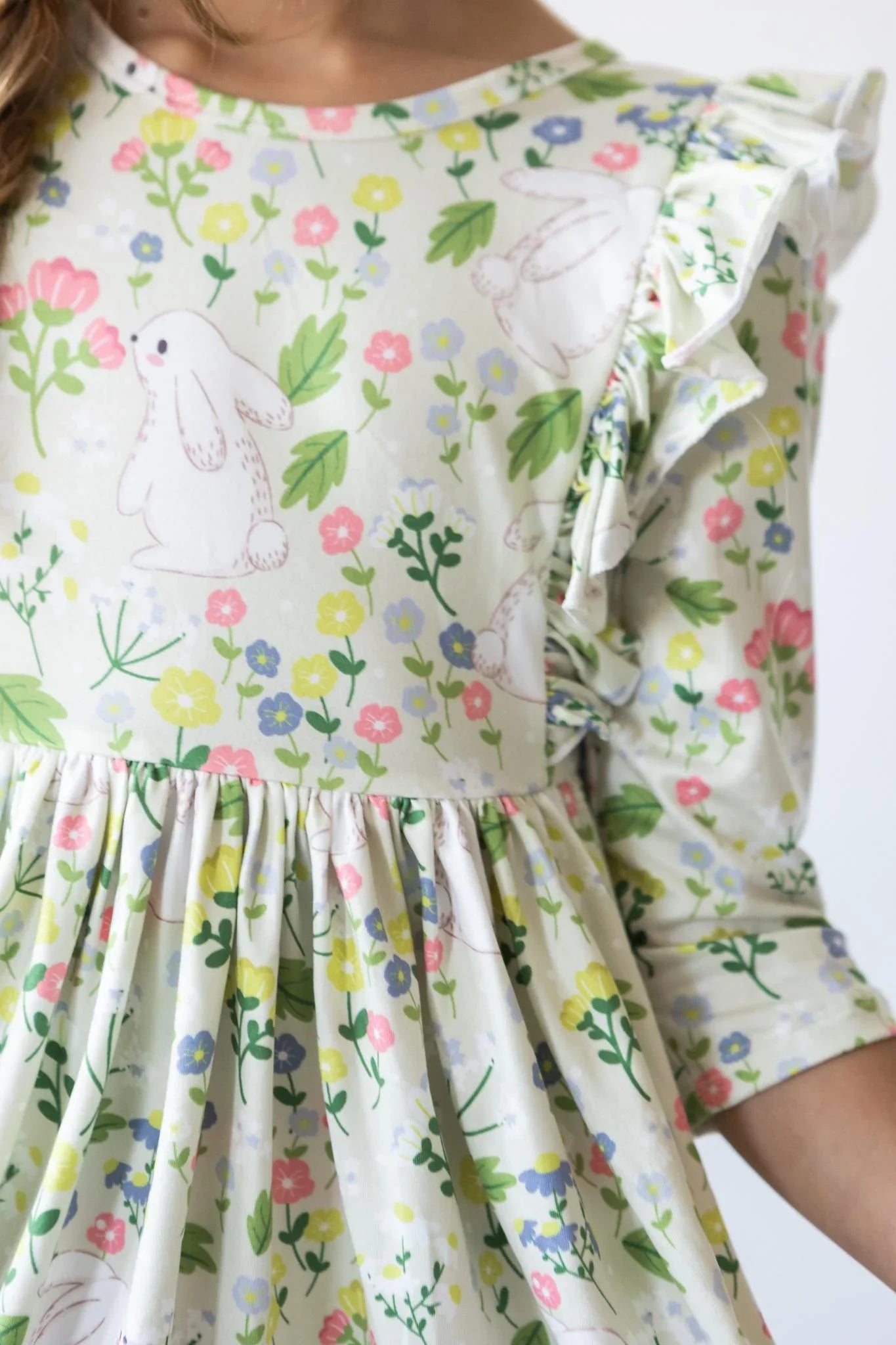 NO BUNNY LIKE YOU RUFFLE TWIRL DRESS: Mila & Rose