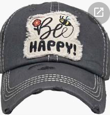 BEE HAPPY WASHED VINTAGE CAP