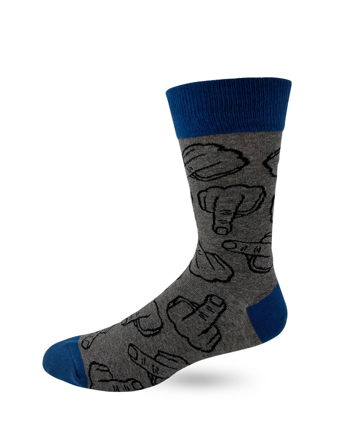 Flip Off Finger Men's Novelty Crew Socks Fab Daz