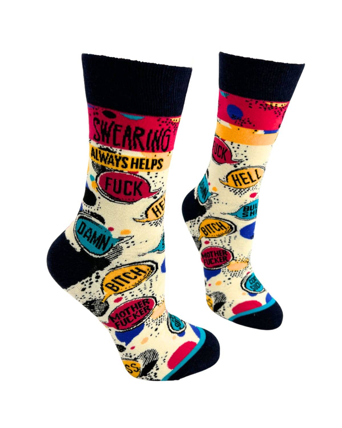 Swearing Always Helps Women's Crew Socks Fab daz