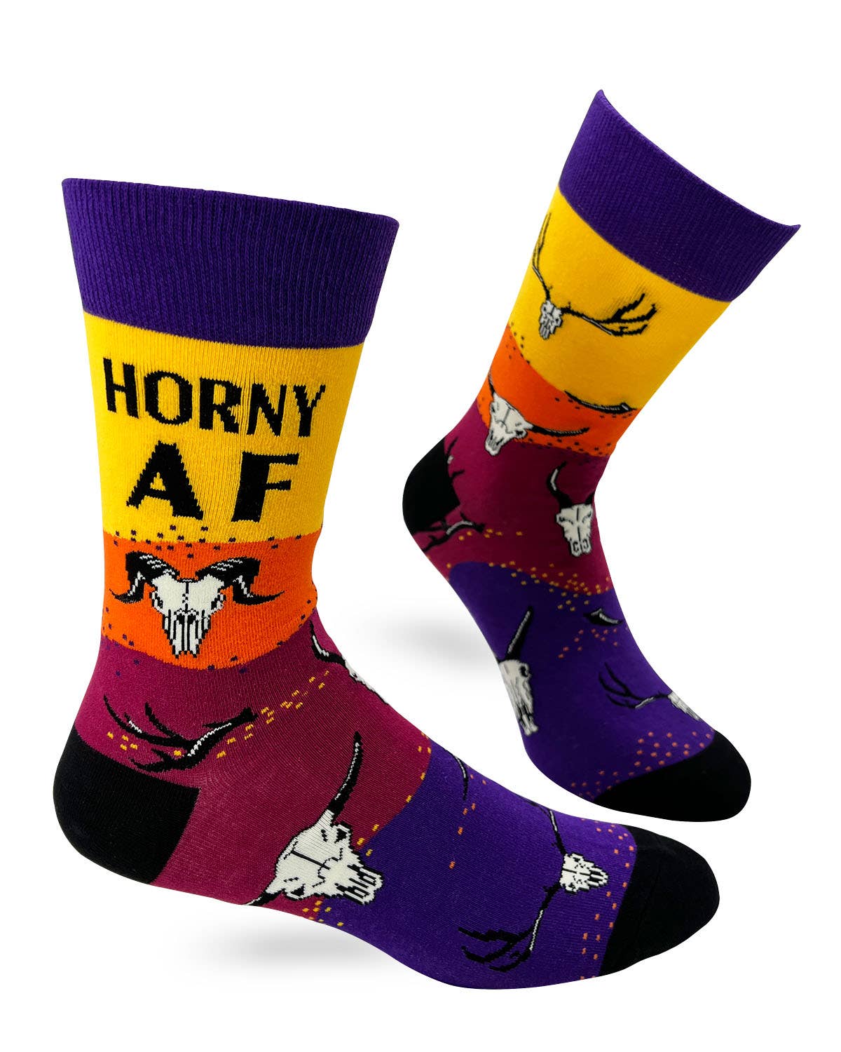 Horny AF Men's Novelty Crew Socks Fab daz